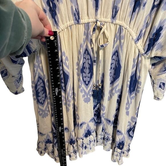 NWT- Romantic Gypsy- Women’s Blue & White Plus Size Conch Waist Dress, Size 2X - Picture 10 of 12